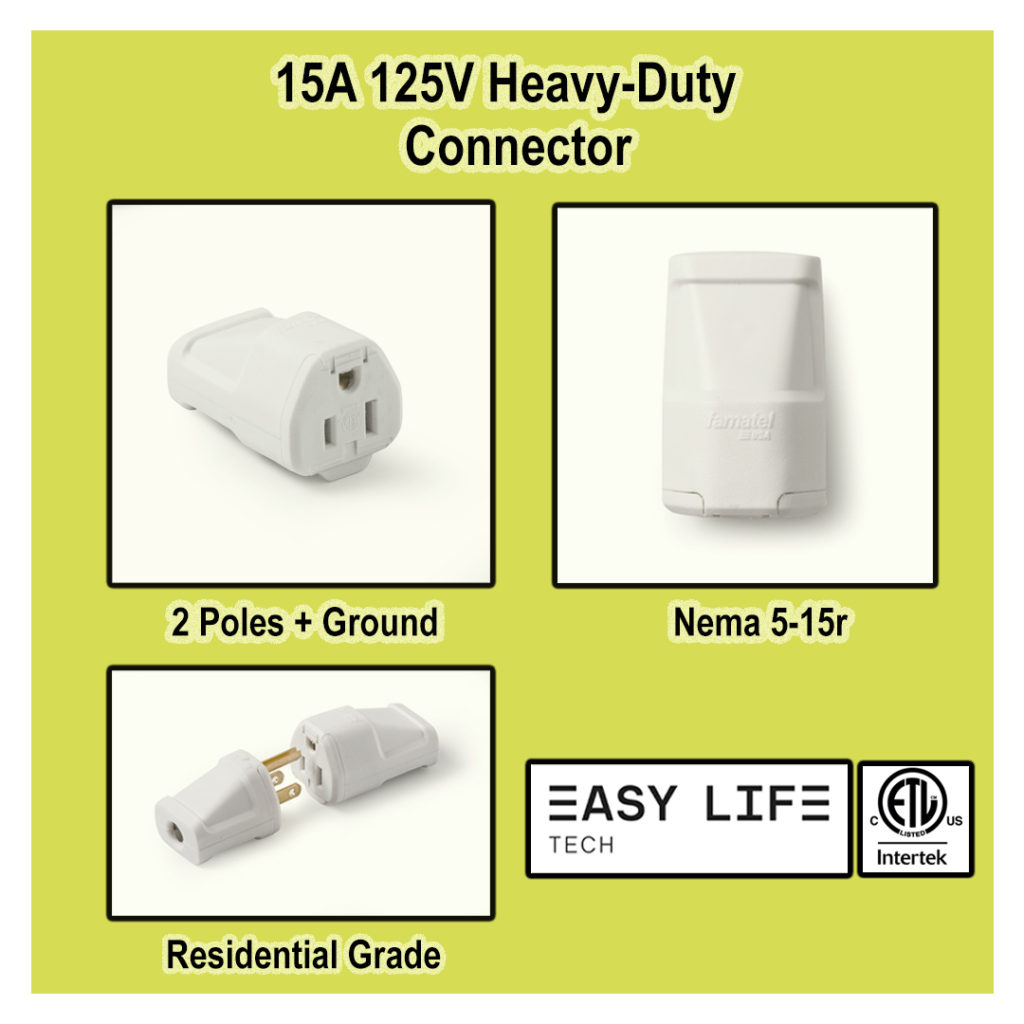 15A 125V Heavy-duty Replacement Connector