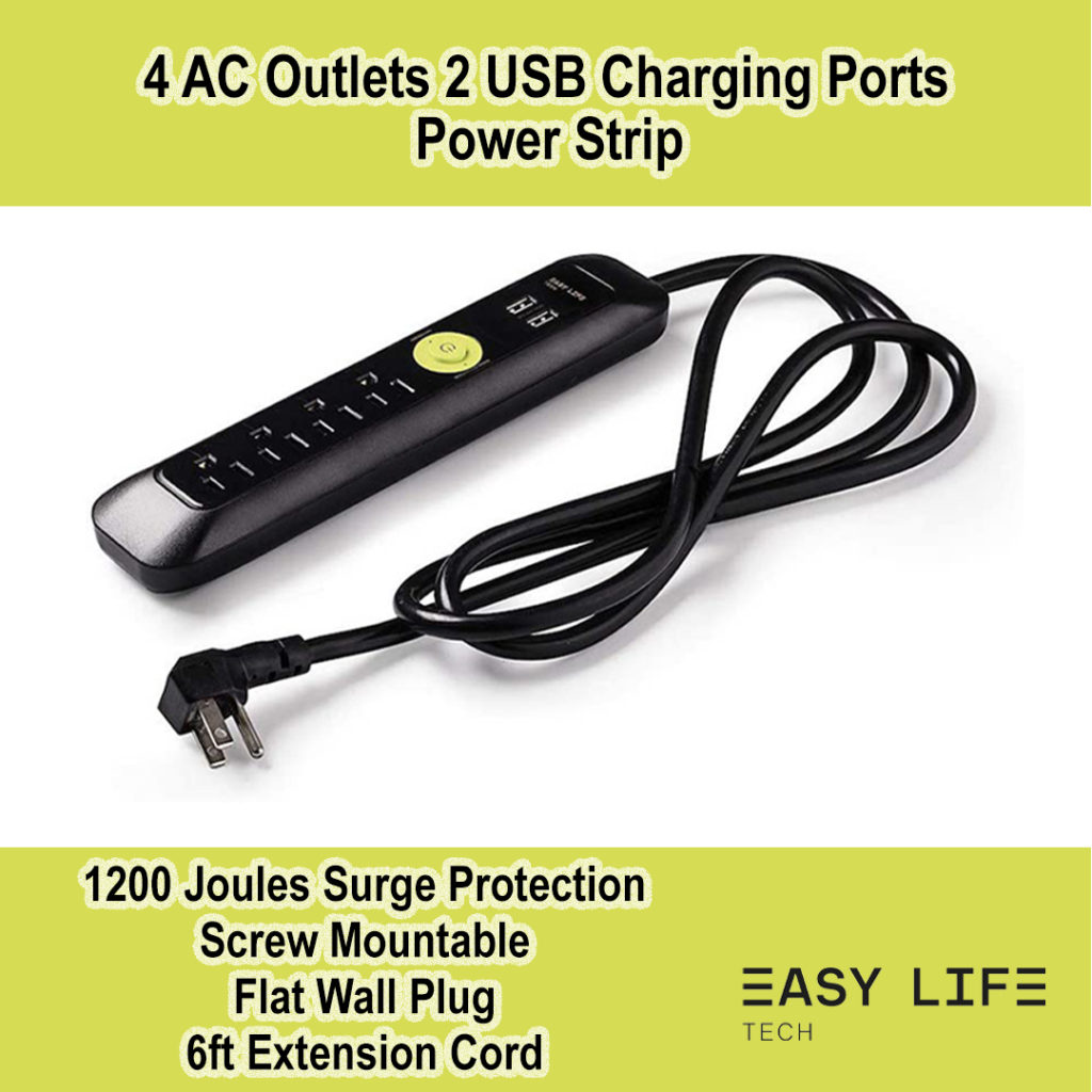 4AC Outlet 2 USB Ports Power Strip