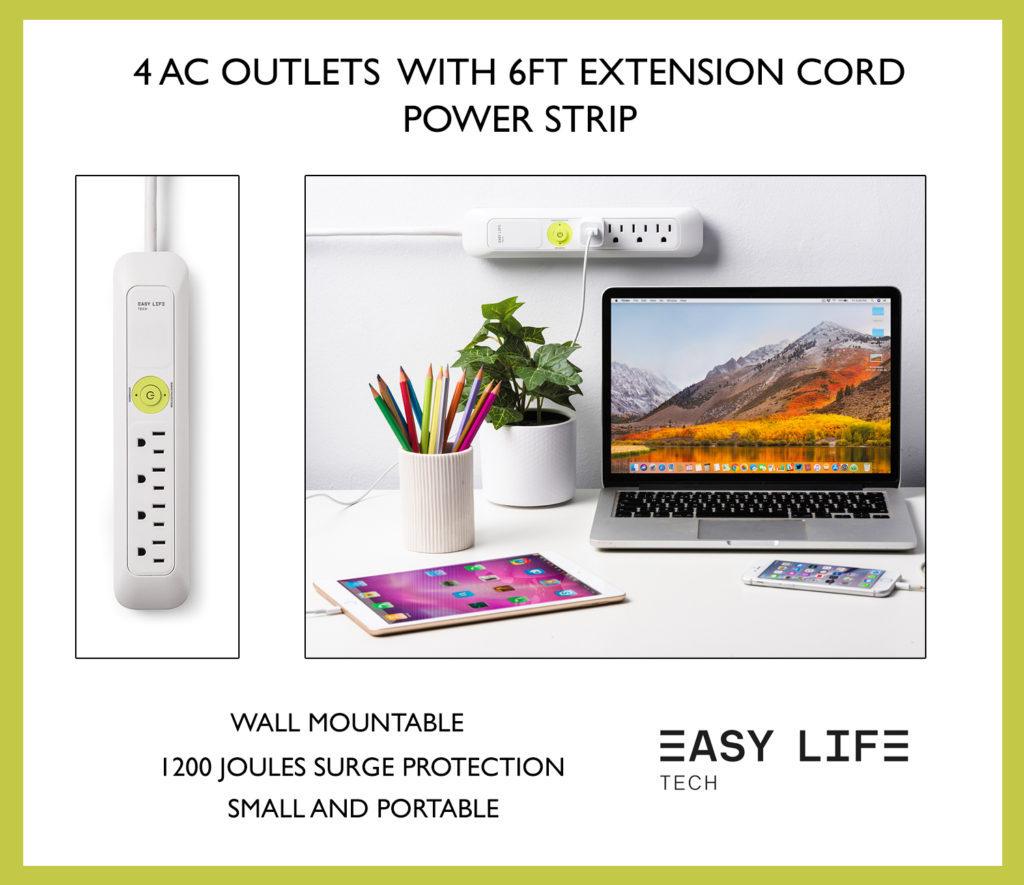4 Outlets with 6 ft. Extension Cord Power Strip