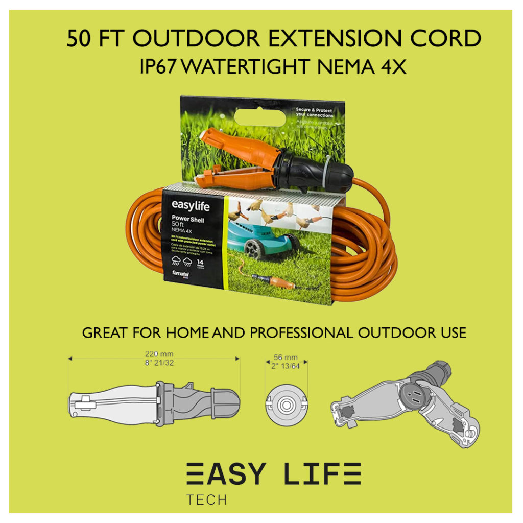 Protect your electrical connections with our 50 ft Outdoor Extension Cord
