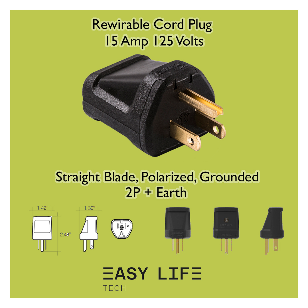 Rewirable Cord Plug A V Easylife Tech By Famatel