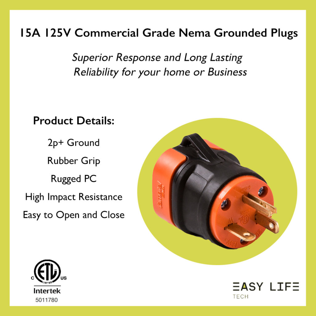 15A 125V Commercial Grounded Plugs