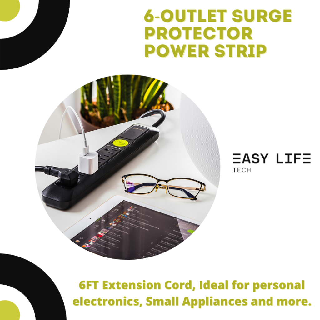 6 Outlet Surge Protector Power Strip