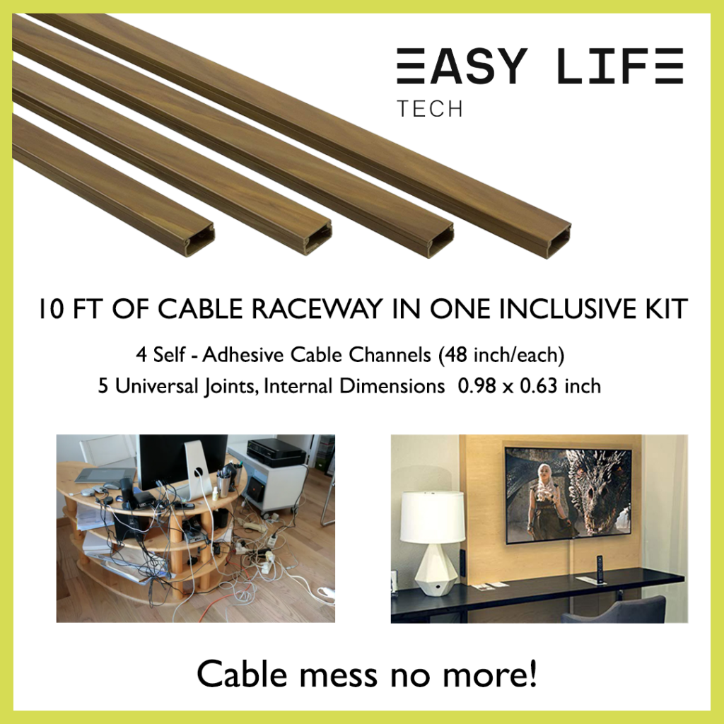 10ft of Cable raceway in one inclusive kit