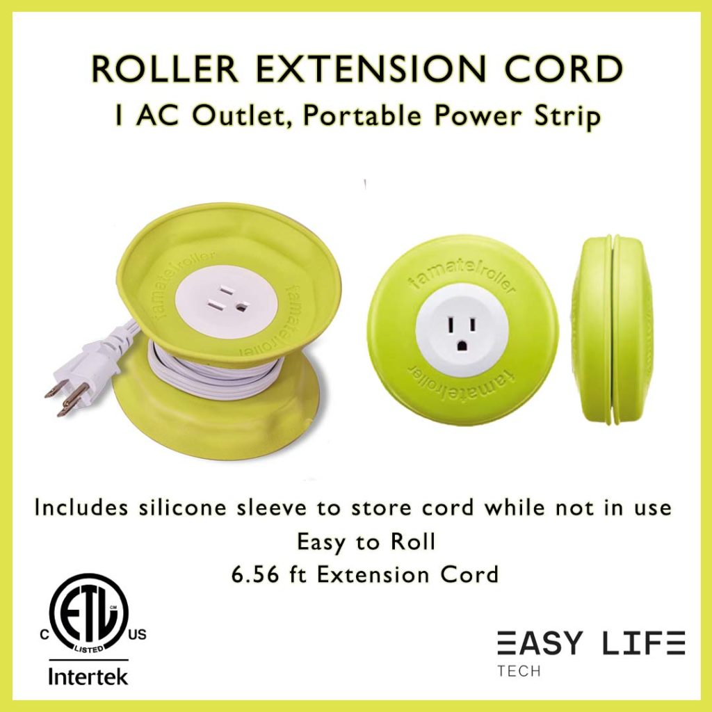 Roller Extension Cord 1 AC Outlet