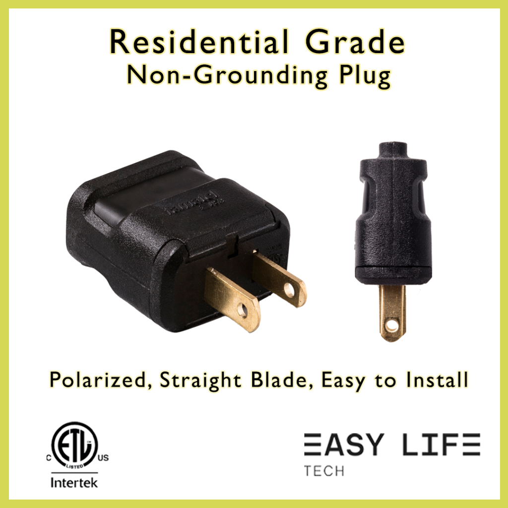 Residential Grade Non-Grounding Plug