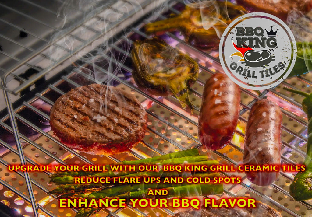 BBQ King Grill Ceramic Tiles by Easylife Tech – Lava Rock Replacement for Even Heat and Flare-Up Reduction
