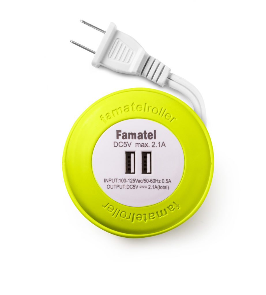 TRAVEL POWER STRIP WITH 2 USB PORTS AND 6.56 FT CORD