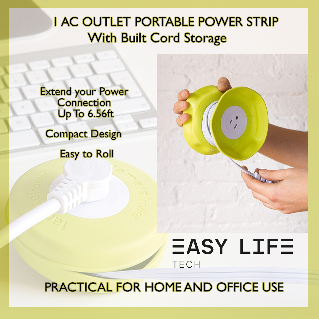 1 AC OUTLET POWER STRIP WITH BUILT CORD STORAGE - EasyLife ...