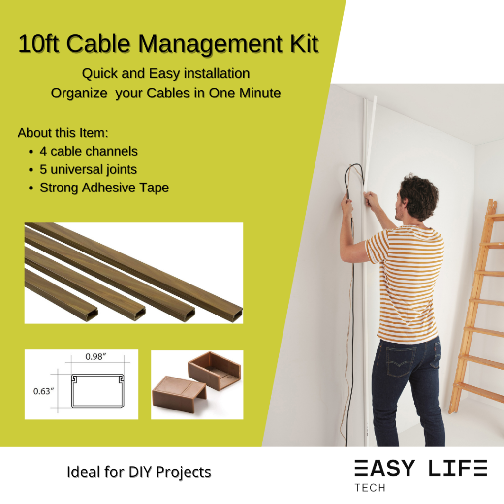 10ft Cable Management Kit EasyLife Tech by FAMATEL