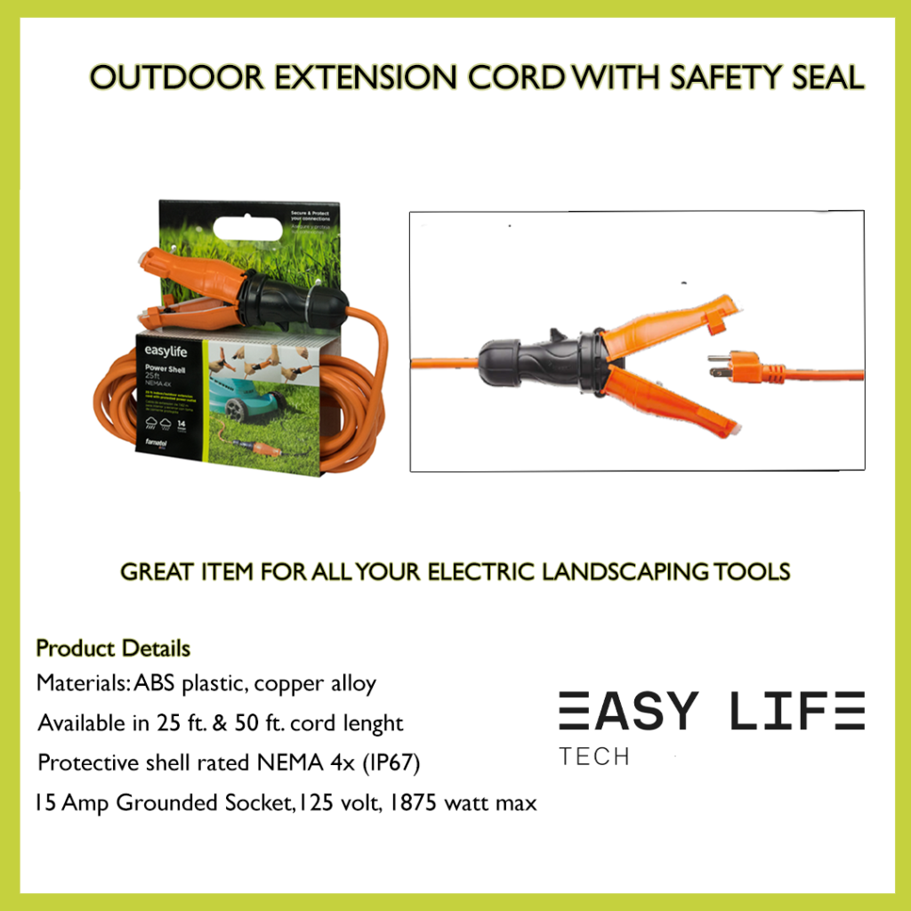 Easylife Tech heavy-duty outdoor extension cord with weatherproof plug and durable insulation