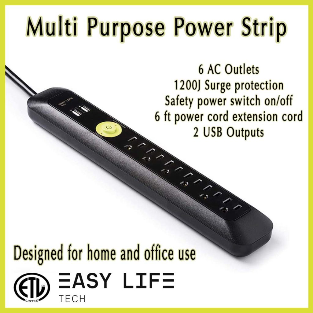 Multi Purpose Power Strip 6 AC Outlet