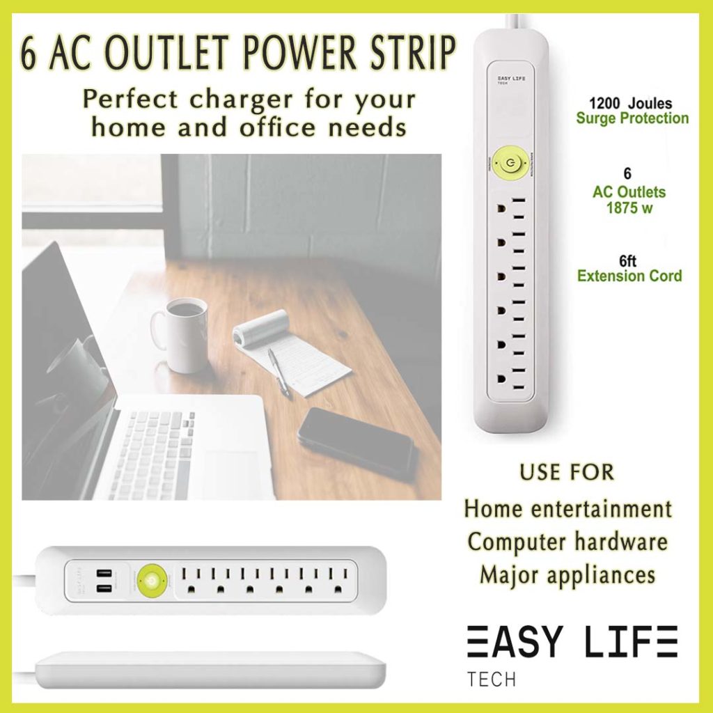 6 AC Outlet Power Strip