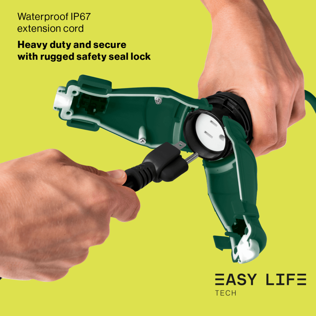 Waterproof IP67 outdoor extension cord