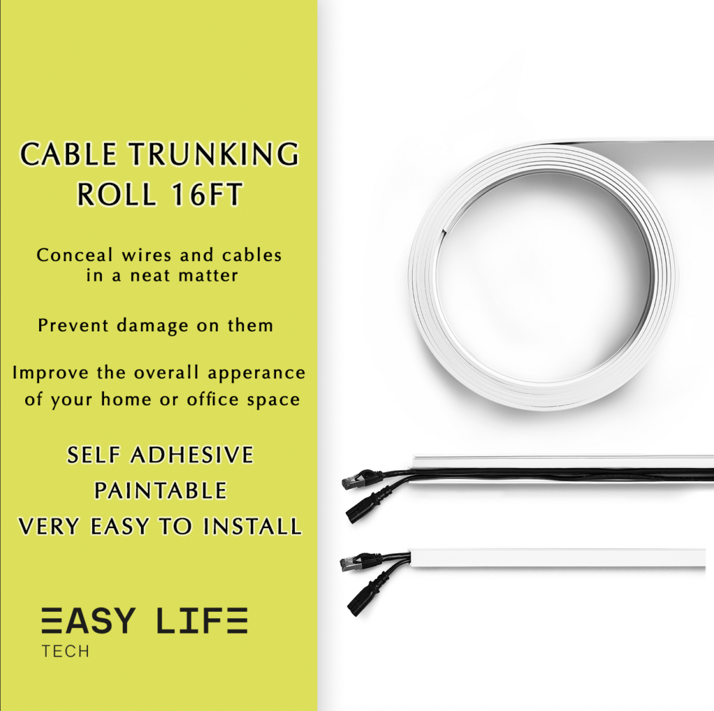 Super convenient cable trunking roll for concealing and organizing