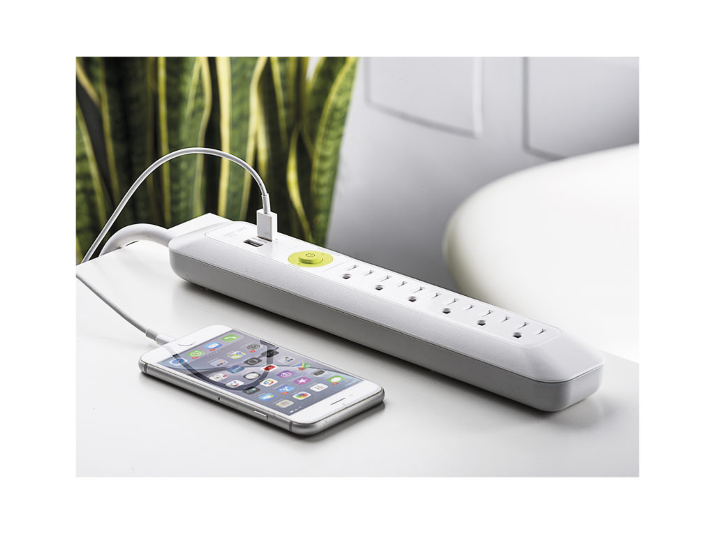 Surge protection power strip 6 outlet 2 us ports