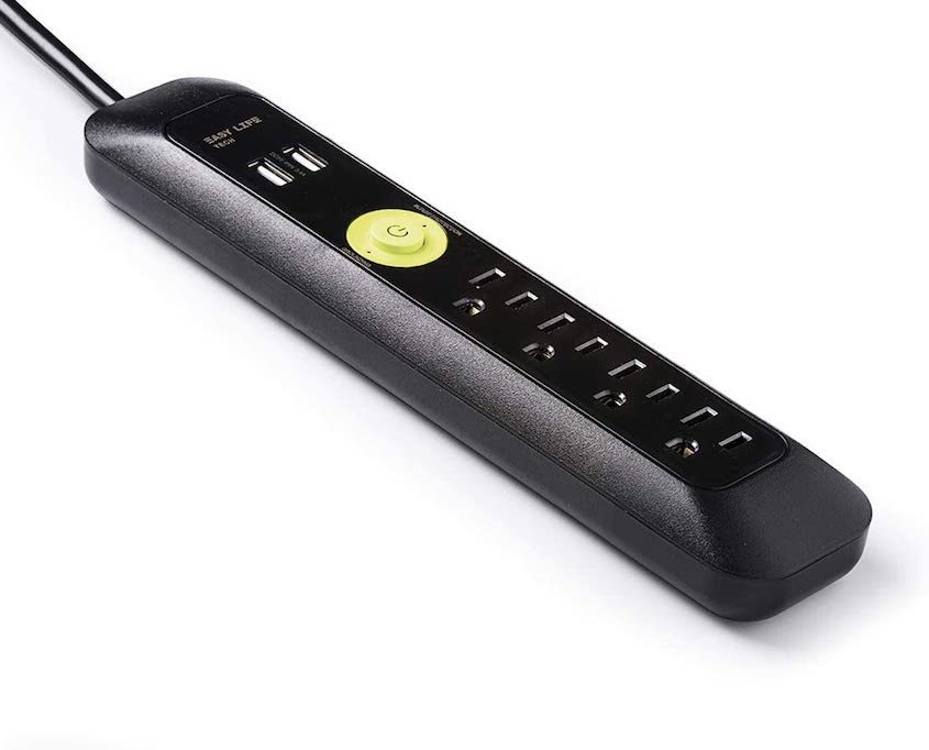 4 AC Outlet 2 USB Ports 6ft Extension Cord