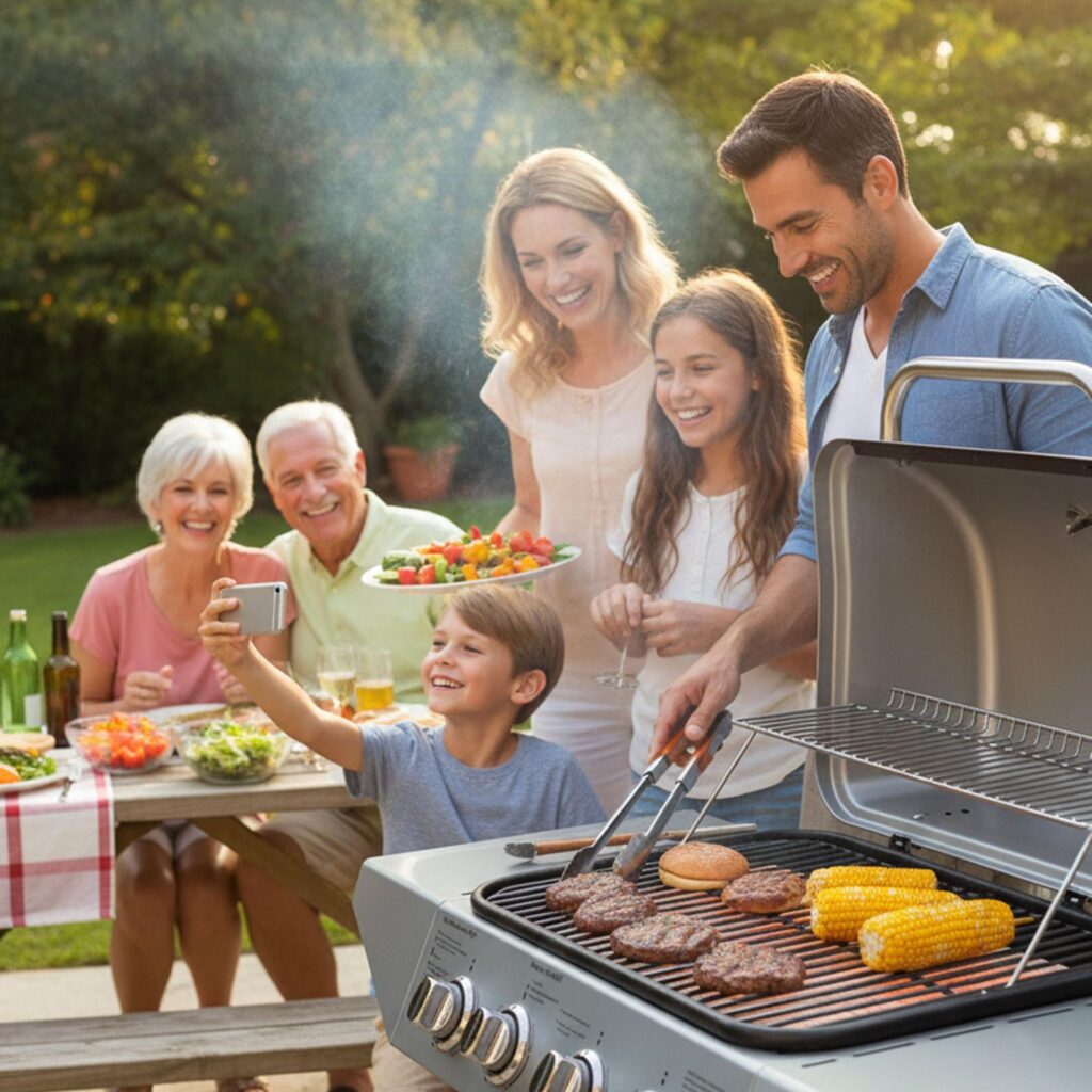 EasyLife Tech ceramic grill tiles providing perfect heat every time — even cooking, no flare-ups, and enhanced BBQ flavor.