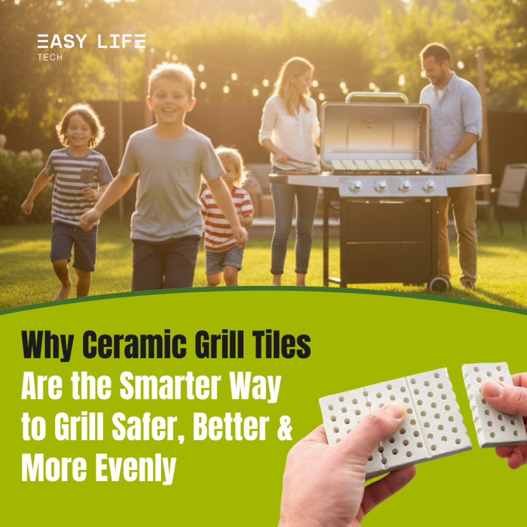 Why ceramic grill tiles are the smarter way to grill with safer cooking, even heat distribution, and reduced flare-ups