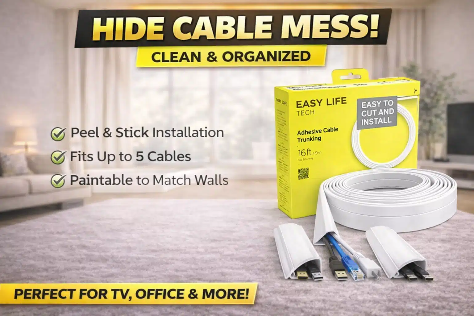 How to Hide Cables with Raceways for Wall Mounted TVs