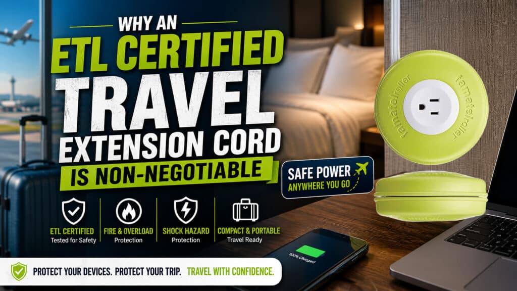 Why an ETL Certified Travel Extension Cord is Non-Negotiable
