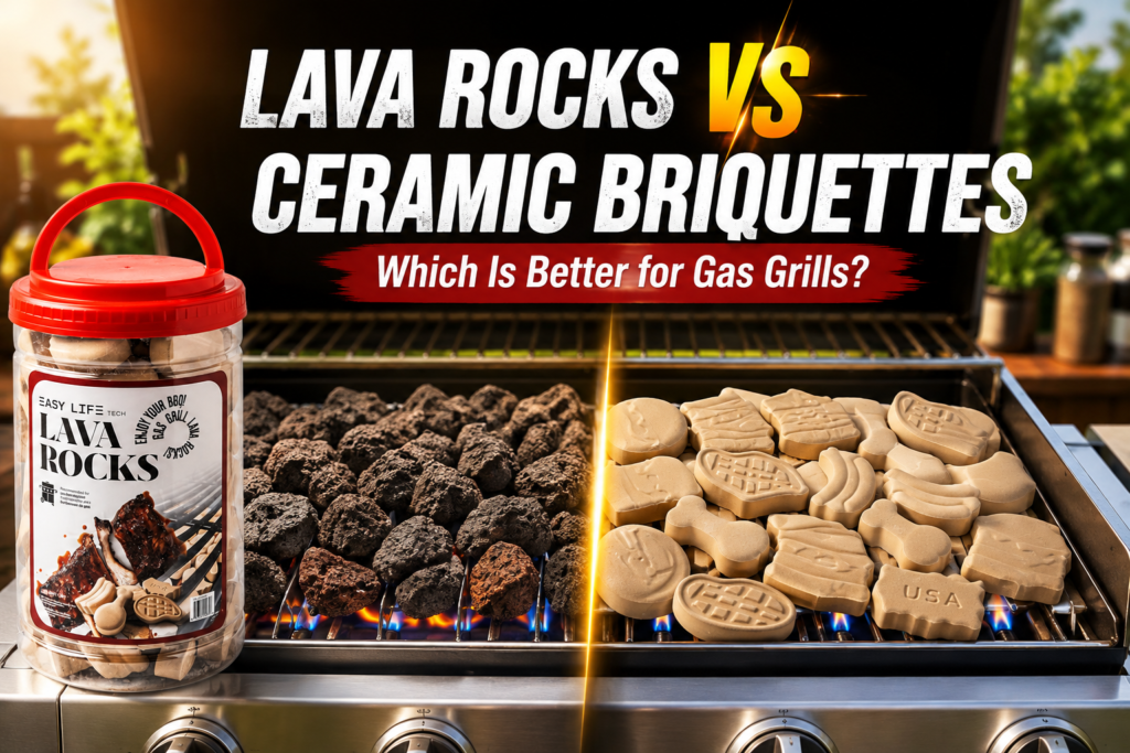 Lava Rocks vs Ceramic Briquettes Which Is Better for Gas Grills
